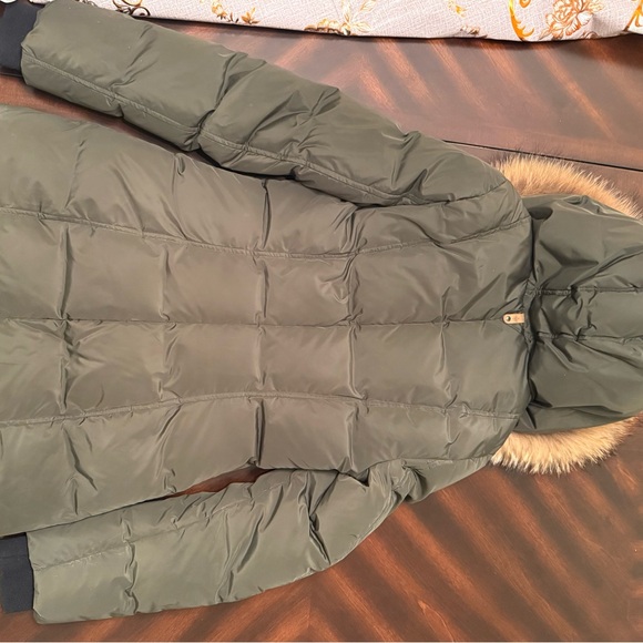 Mackage Khaki Fur-Trimmed Puffer Coat - Picture 4 of 11